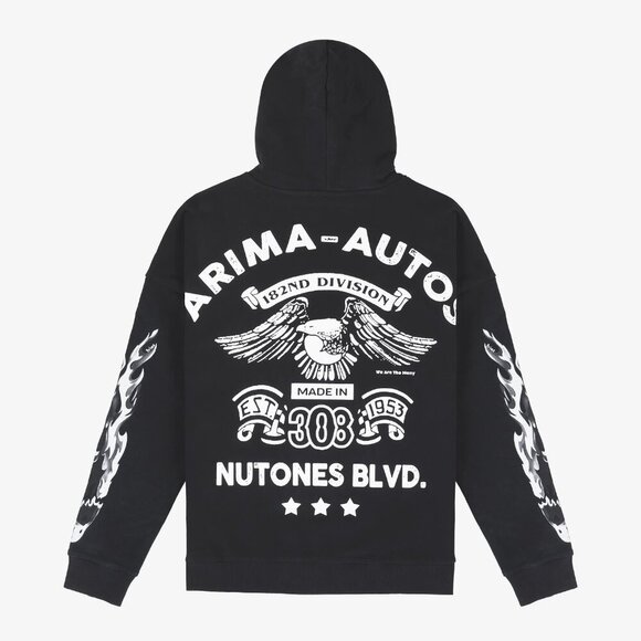 Arima Sweatshirt Hoodie Desert Crucifix Front Back Sleeve Graphic size Small - Picture 2 of 15